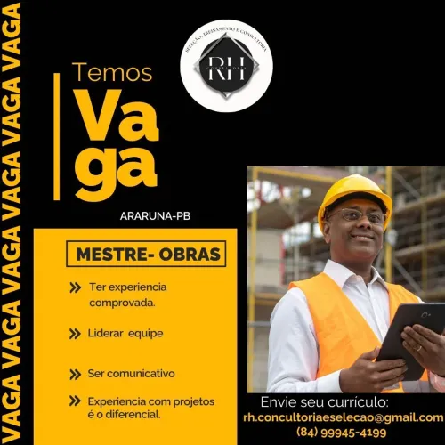 CONTRATA-SE  (PEDREIRO, CARPINTEIRO E AJUDANTE)