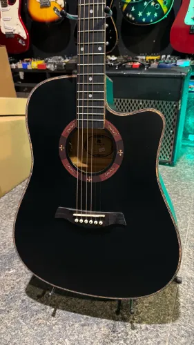 Marquês 228 Violão elétrico aço preto fosco novo