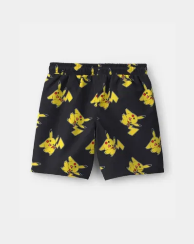 Bermuda de Praia Carters Shorts de banho Pokémon para meninos - Preto/Amarelo tamanho 12