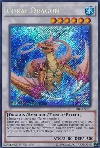 Yugioh!!! Coral Dragon TDIL-PT051 Super Rare