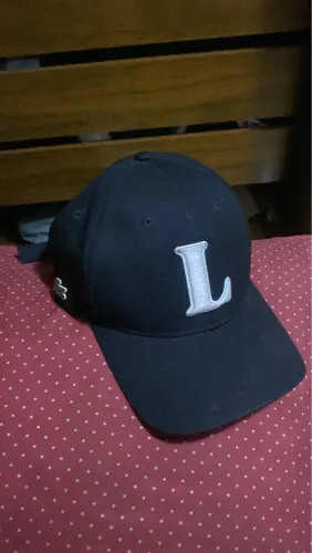 Boné de Beisebol Lacoste em Sarja com Bordado original