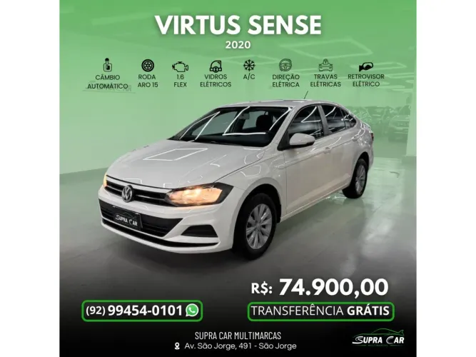 Volkswagen Virtus Sense 1.6 Flex 16V 5P Aut. (pcd) 2020
