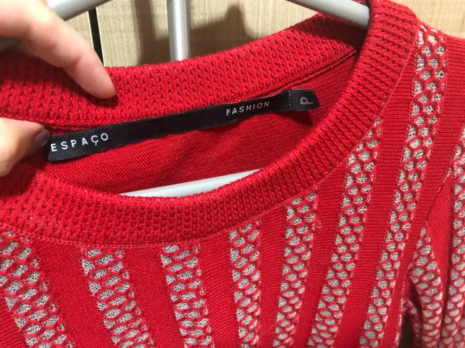 Blusa vermelha P Espaço Fashion