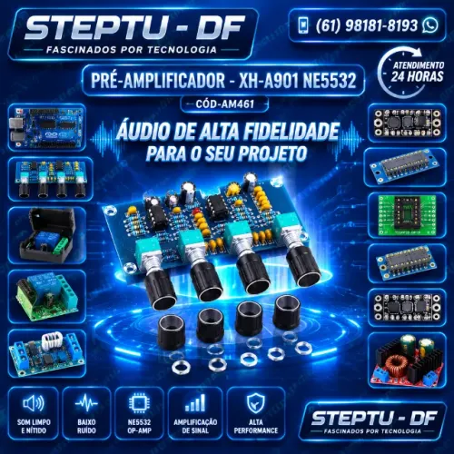 Pré-amplificador - Xh-a901 Ne5532 Arduino Automação COD-AM461