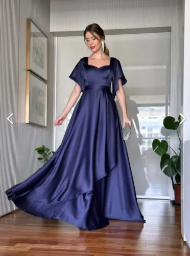 Vestido Madrinha Azul Marinho