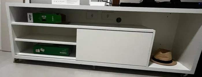 Rack para TV, 1,80m com rodinha de silicone