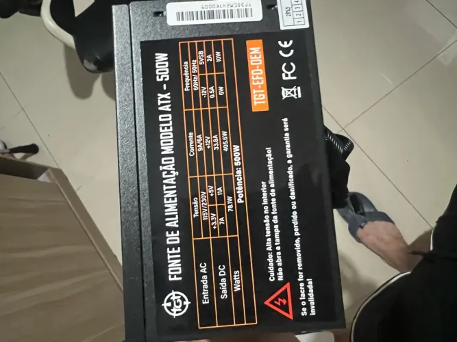 fonte alimentação atx - 500W