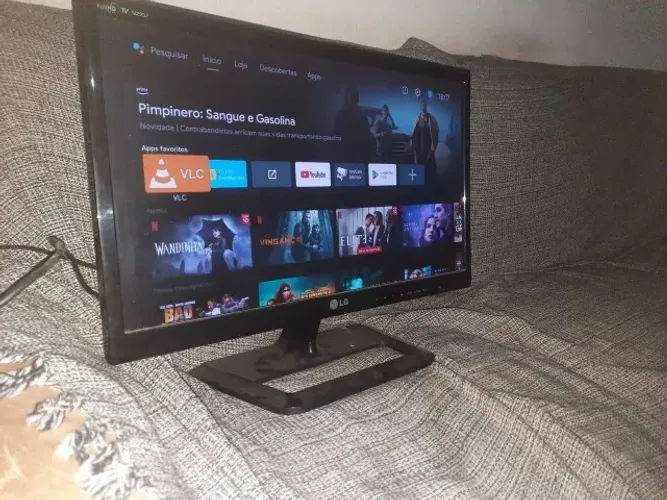 Monitor gamer lg full hd 1080p ips 2 hdmi 1ms com tv digital, alto falante e controle