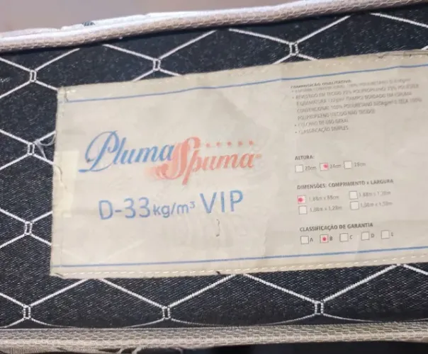 Cama Box Solteiro Plumatex com colchão D33 Vip + bicama auxiliar.