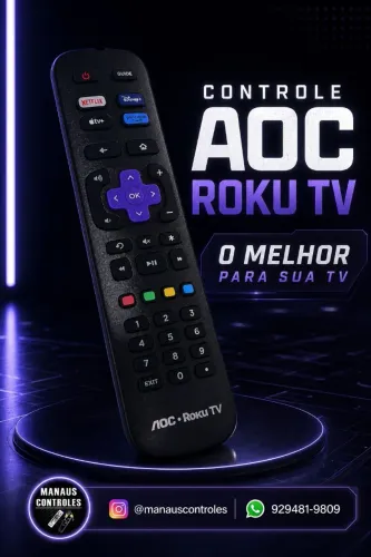 Controle Roku AOC tv original