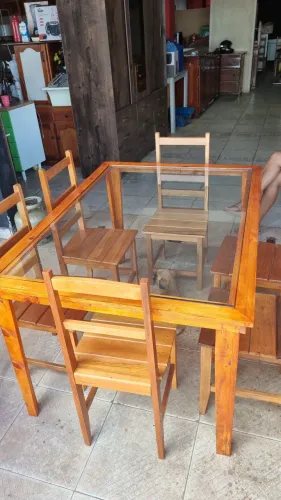 jogo de mesa 6 lugares