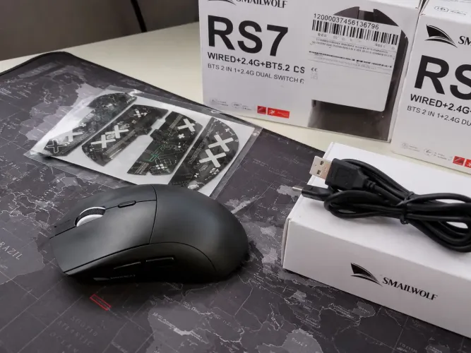 Mouse Gamer Sem Fio SMAILWOLF RS7