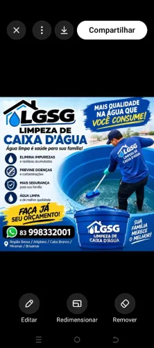 Limpeza de caixa d'água
