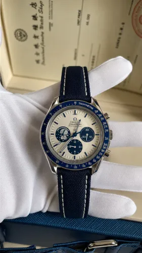 Relógio Masculino Estilo Omega Snoopy Moonwatch Automático 43mm Premium - Acabamento de Al