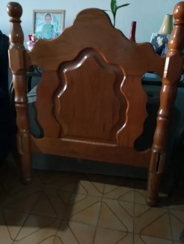 Cama Solteiro Madeira Maciça c/colchão 