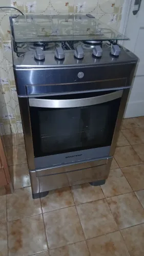 Fogão Brastemp Clean 4 Bocas Inox - Acendimento Automático (Muito Conservado)