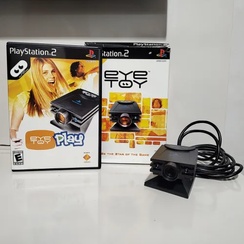 Câmera Eye Toy PS2 Completo na Caixa C/ Jogo - Box Americana Rara Play 2