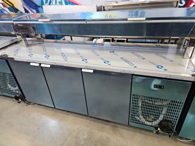 balcão inox condimentador refrigerado 2 metros