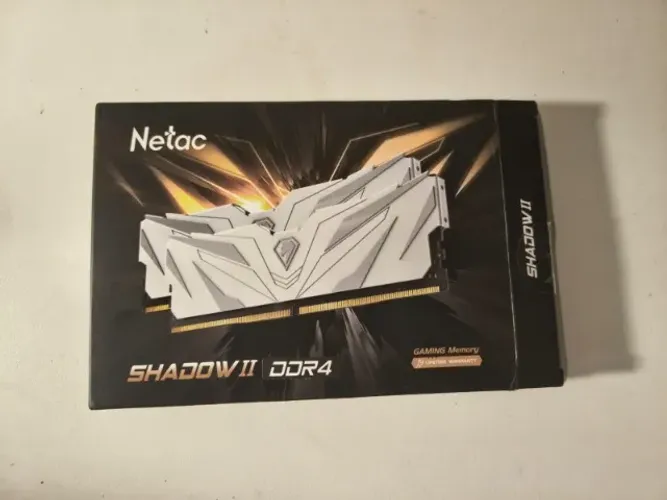 KIT 16GB (2x8GB) RAM GAMER BRANCA DDR4 3200MHz NETAC SHADOW II - NOVO
