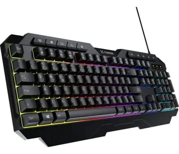 Teclado Gamer Fortrek Shortcut, Rainbow, Abnt2 Membrana Loja Coimbra Computadores Entrega