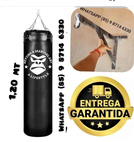 saco de pancada 1,20 MT Gorilla e suporte de parede. entrega grátis 