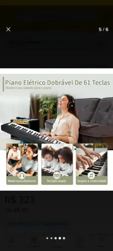 Teclado musical.