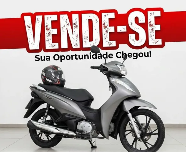 Honda Biz 125 Cinza + Capacete Grátis