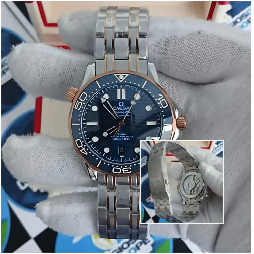 RELOGIO SEAMASTER COR MISTA BLUE E ROSE 