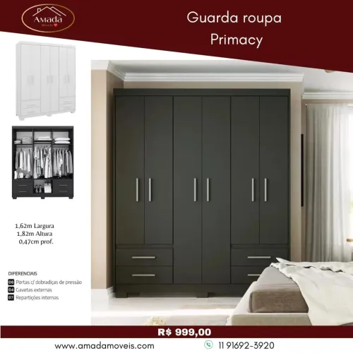 Guarda roupa Primacy - à pronta entrega 