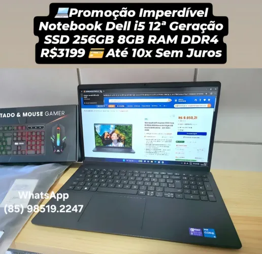 Promoção Imperdível Notebook Dell i5 12ª SSD 256GB 8GB RAM DDR4 Até 10x Sem Juros