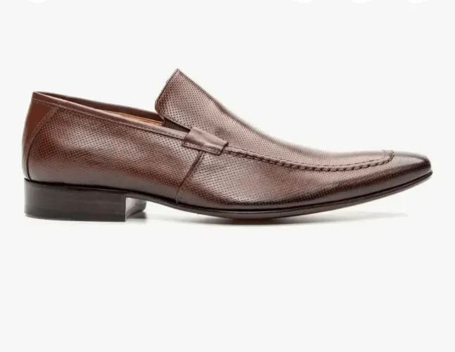 Sapato Estilo Italiano Bigioni 100% Couro Sola De Couro