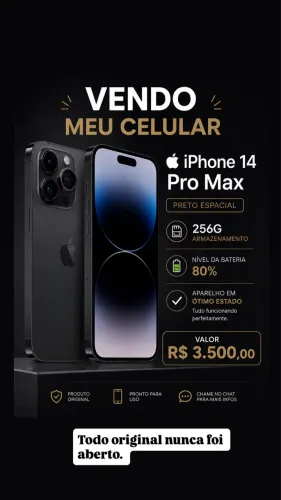 Vendo meu iPhone 14pro max todo original