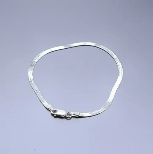 Pulseira Laminada 3mm Prata 925 Argennti Nova