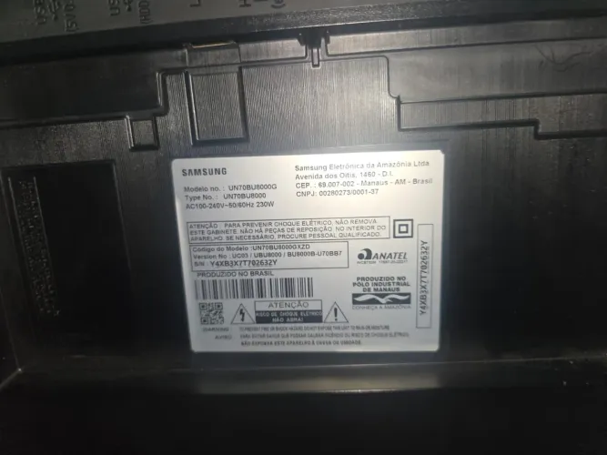 Smart TV Samsung 70 polegadas 4K BU8000G 100% Original (Tela Quebrada)