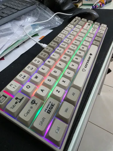 Teclado Mecânico Gamer AJAZZ AK680 RGB 60% Brown Switch