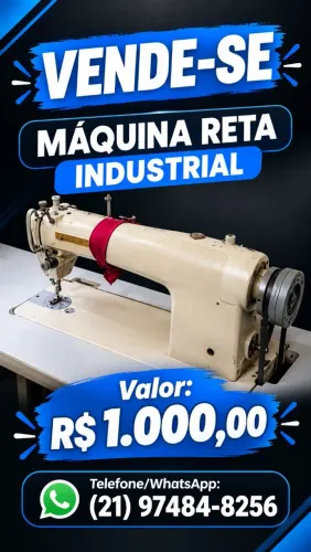 Máquina industrial reta 