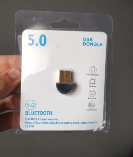 Adaptador Bluetooth 5.0 USB Dongle para PC e Notebook - Novo