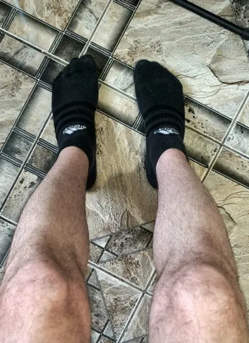 Meia cana curto 39/40 preta adidas