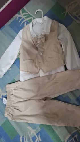 Roupa infantil 1/2 anos,  calca+camisa+colete