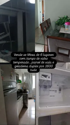 Mesa de vidro com 6 lugares