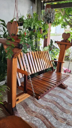 Balanço de jardim rústico 