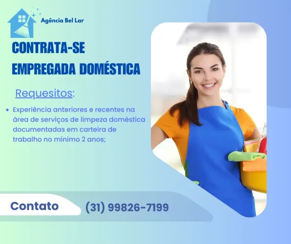 Contrata-se Empregada Doméstica Em BH