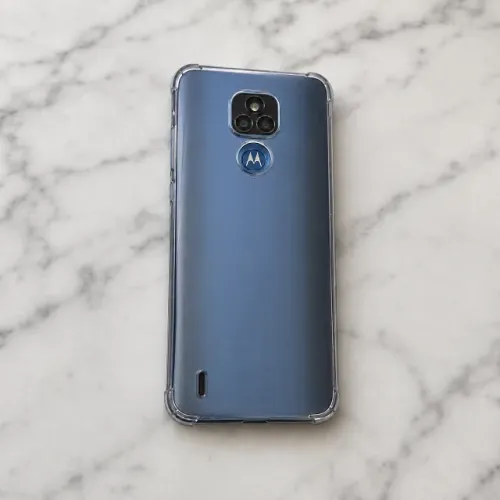 Moto E7 Plus Azul + Caixa + Capa - Conservado