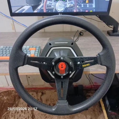 Volante Thrustmaster T128 com aro momo 350mm