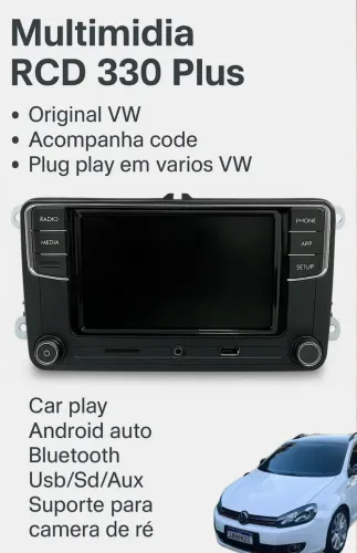 Multimídia para VW RCD 330 plus para VW Jetta Mk6 ou Variant, Amarok, Passat, Tiguan