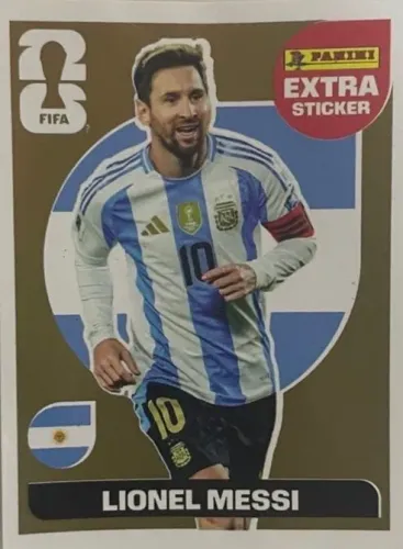 Figurinha extra Messi Gold
