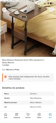 Mesa Multiuso Ajustável com Rodinhas - Ideal para Notebook, Home Office ou Estudos