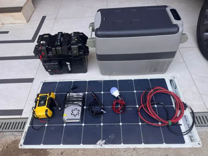 Energia solar portátil para camping