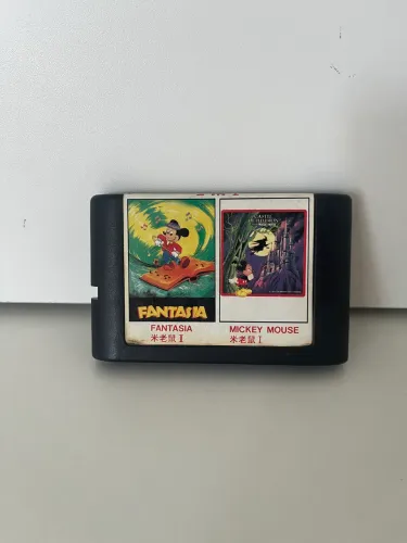 Cartucho Mega Drive 2 em 1: Fantasia e Castle of Illusions