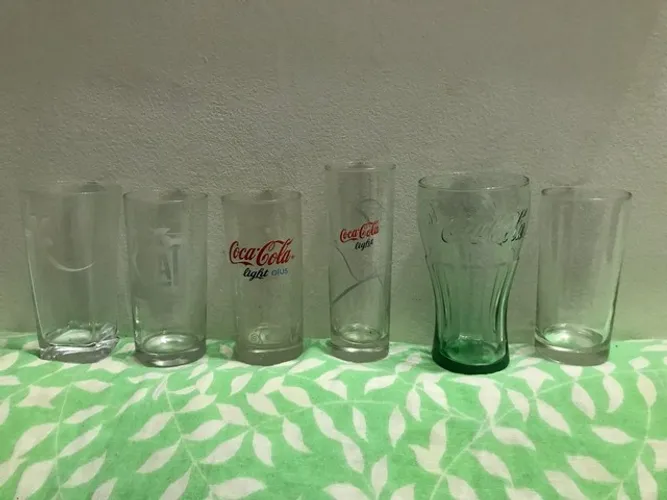 Sobras-kit 6 copos promocionais Coca-Cola